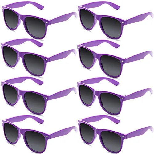 FSMILING Décorations de Noël Lot Lunettes de soleil Vintage Femme Enfant Homme Couleurs au Decoration Fluo Fête (8…
