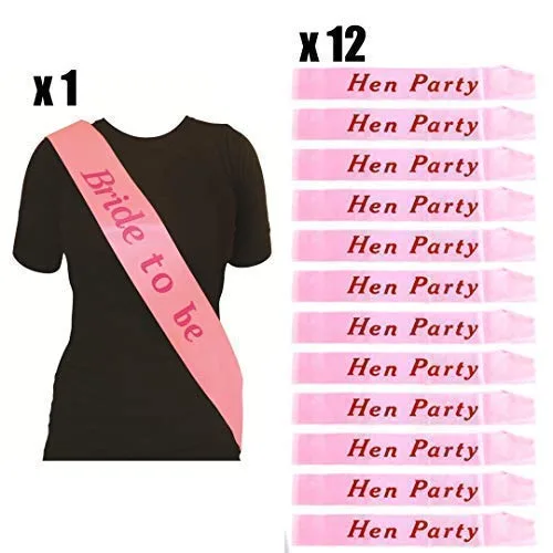 12 x ROSE ENTERREMENT DE VIE DE JEUNE FILLE écharpe + 1 x écharpe pour future mariée – enterrement de vie de jeune fille…