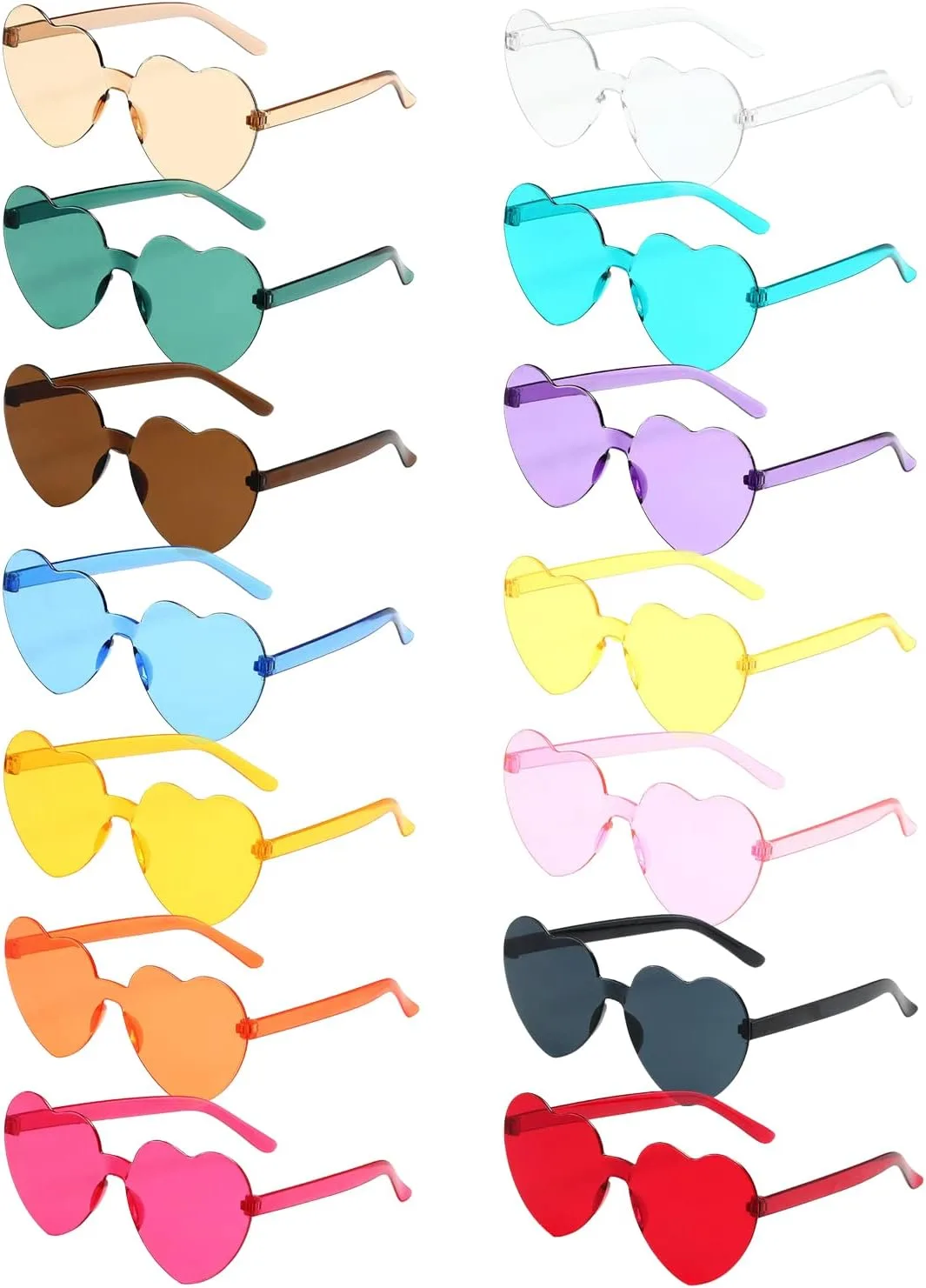 Lunettes cœur, 14 paires, fête bachelorette